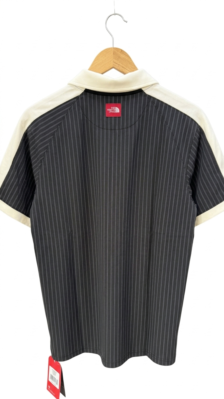 The North Face Men's Pinstripe Quarter-Zip Polo Shirt