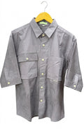 Premium Men's Grey Utility Shirt - Half Sleeve Cotton Overshirt