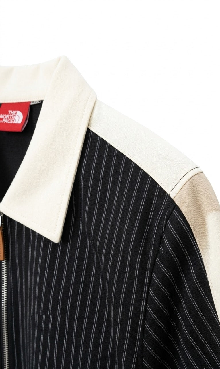 The North Face Men's Pinstripe Quarter-Zip Polo Shirt